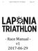 v1 Laponia Triathlon 67 N - Race Manual Page 1 of 9 - Race Manual - v