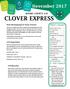 CLOVER EXPRESS. November 2017 BOONE COUNTY 4-H. What s Inside? State Shooting Sports Team Tryouts. 4-H Camp Dates. 4-H Ham Day