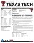 TEXAS TECH. MEET BREAKDOWN MEET: Texas Tech Open DATE: Saturday Jan. 12, 2013 LOCATION: Texas Tech University Athletic Training Center