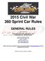 2015 Civil War 360 Sprint Car Rules