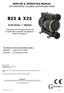 B25 & X25 SERVICE & OPERATING MANUAL AIR OPERATED DOUBLE DIAPHRAGM PUMP Series 1 Models. II 2 GD c