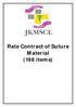 Rate Contract of Suture Material (198 items)