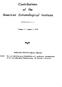 contributions of the Volume 17, Number 1, 1979 STUDIES (Diptera, Culicidae)