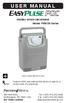 USER MANUAL PORTABLE OXYGEN CONCENTRATOR SAVE THESE INSTRUCTIONS