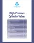 High Pressure Cylinder Valves