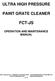 ULTRA HIGH PRESSURE PAINT GRATE CLEANER FCT-JS OPERATION AND MAINTENANCE MANUAL