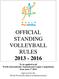 OFFICIAL STANDING VOLLEYBALL RULES