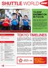TOKYO TIMELINES CLEAN BADMINTON IN FOCUS JULY - OCTOBER 2018 / EDITION NO. 23