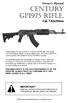 Owner s Manual CENTURY GP1975 RIFLE, Cal. 7.62x39mm