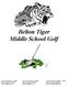 Belton Tiger Middle School Golf