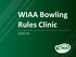 WIAA Bowling Rules Clinic