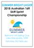 SUMMER BRIGHT LAGER 2018 Australian 16ft Skiff Sprint Championship