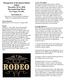 Management of the Injured Rodeo Athlete December 10-11, 2018 The South Point Hotel Las Vegas, Nevada