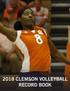 2018 CLEMSON VOLLEYBALL RECORD BOOK