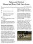 Finley and District Horse and Pony Club Newsletter