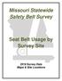 Missouri Statewide Safety Belt Survey. Seat Belt Usage by Survey Site Survey Data Maps & Site Locations