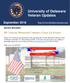 University of Delaware Veteran Updates