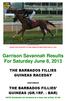 Garrison Savannah Results For Saturday June 8, 2013