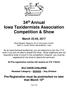 34 th Annual Iowa Taxidermists Association Competition & Show
