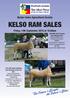 KELSO RAM SALES. The Future s Bright, the Future s Blue. Border Union Agricultural Society. Friday, 14th September 2018 at 10.00am