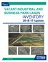 VACANT INDUSTRIAL AND BUSINESS PARK LANDS INVENTORY