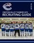 2015/16 CRESTON VALLEY THUNDER CATS RECRUITING GUIDE