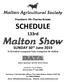President: Mr Charles Brader. 133rd. To be held at Scampston Park, Scampston, Nr. Malton. Main Sponsor of the 2019 show