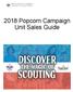 2018 Popcorn Campaign Unit Sales Guide