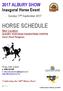 HORSE SCHEDULE New Location ALBURY WODONGA EQUESTRIAN CENTRE Corry s Road Thurgoona