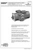 Variable Displacement Double Pump A20VO. Series 1, for open circuits Axial piston - swashplate design, Back to back - design