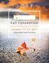 Fall Convention. October 17-19, Hilton Virginia Beach Oceanfront
