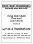 Sing and Spell. Lyrics & Handmotions