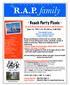 R.A.P. family. the. Beach Party Picnic z. Contents. R.A.P. FAMILIES & FOSTER CARE FAMILIES July 12, 2012 (11:30 AM to 2:00 PM)
