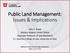 Public Land Management: Issues & Implications
