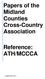 Papers of the Midland Counties Cross-Country Association. Reference: ATH/MCCCA