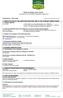 Material Safety Data Sheet According to CE 1907/2006/CE Regulation, attachment I