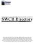 SWCD Directory. Updated by the Oregon Department of Agriculture July 27, 2016