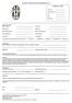 Juventus FC Medical Consent and Registration Form