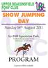 PROGRAM SHOW JUMPING DAY. Sunday 14 th August Ayr Hill Equestrian Park, Soldiers Road, Clyde North (Melways ref: 131 H11)
