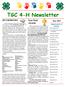 TGC 4-H Newsletter. Year End Awards RECORDBOOKS. June Special points of interest: