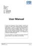 User Manual. If you have questions not answered by this guide, CRP will be pleased to help; our contact details can be found above.