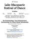 Lake Macquarie Festival of Dance Syllabus