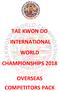 TAE KWON DO INTERNATIONAL WORLD CHAMPIONSHIPS 2018