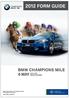 Welcome to the 2012 BMW Champions Mile to be held on Sunday 6 th May.