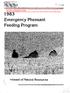 Emergency Pheasant Feeding Program