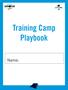Training Camp Playbook. Name: