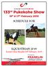 SCHEDULE FOR EQUESTRIAN 2019 Entries Close Monday 04th February 2019