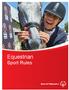 EQUESTRIAN SPORT RULES. Equestrian Sport Rules TABLE OF CONTENTS. VERSION: June 2018 Special Olympics, Inc., 2018 All rights reserved