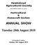 Hawkshead Agricultural Society. REGISTERED CHARITY No Horticultural & Homecraft Section ANNUAL SHOW. Tuesday 20th August 2019