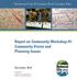 Report on Community Workshop #1: Community Vision and Planning Issues